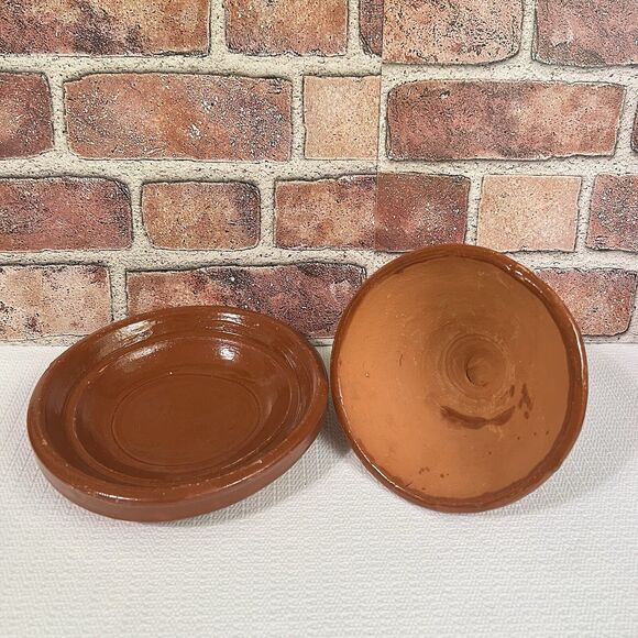 Tagine Clay Pot Earthenware Terracotta Traditional Moroccan Food 2-Piece - Picture 7 of 17